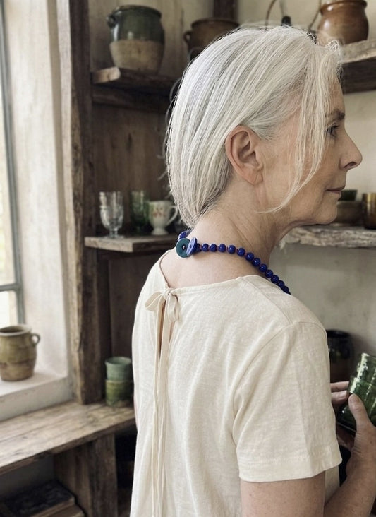 חדש! 228110גלי שרשרת חרוזי זכוכית