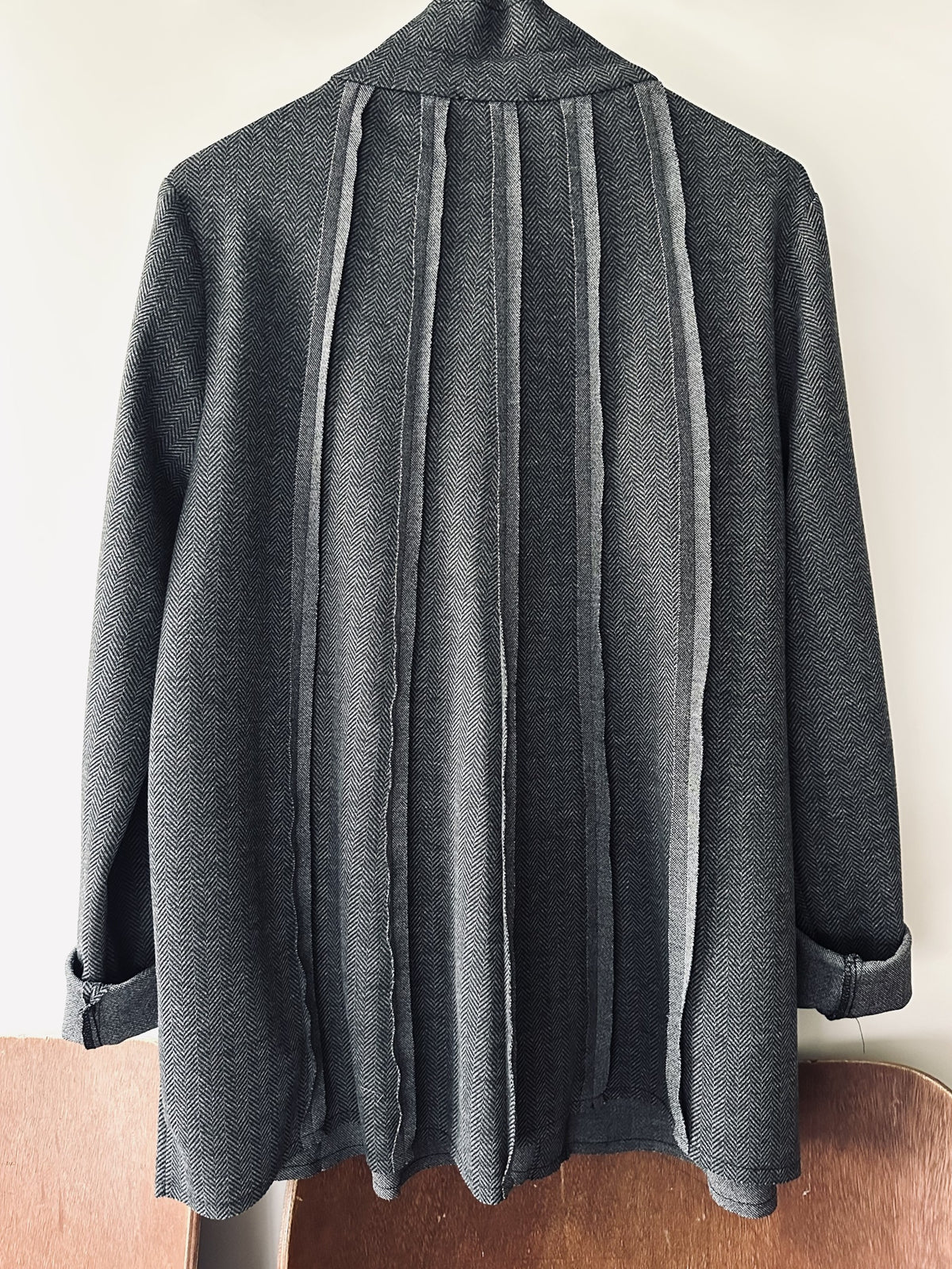  Pura rustic paneled knit sweater|Bring texture artistry to your wardrobe
