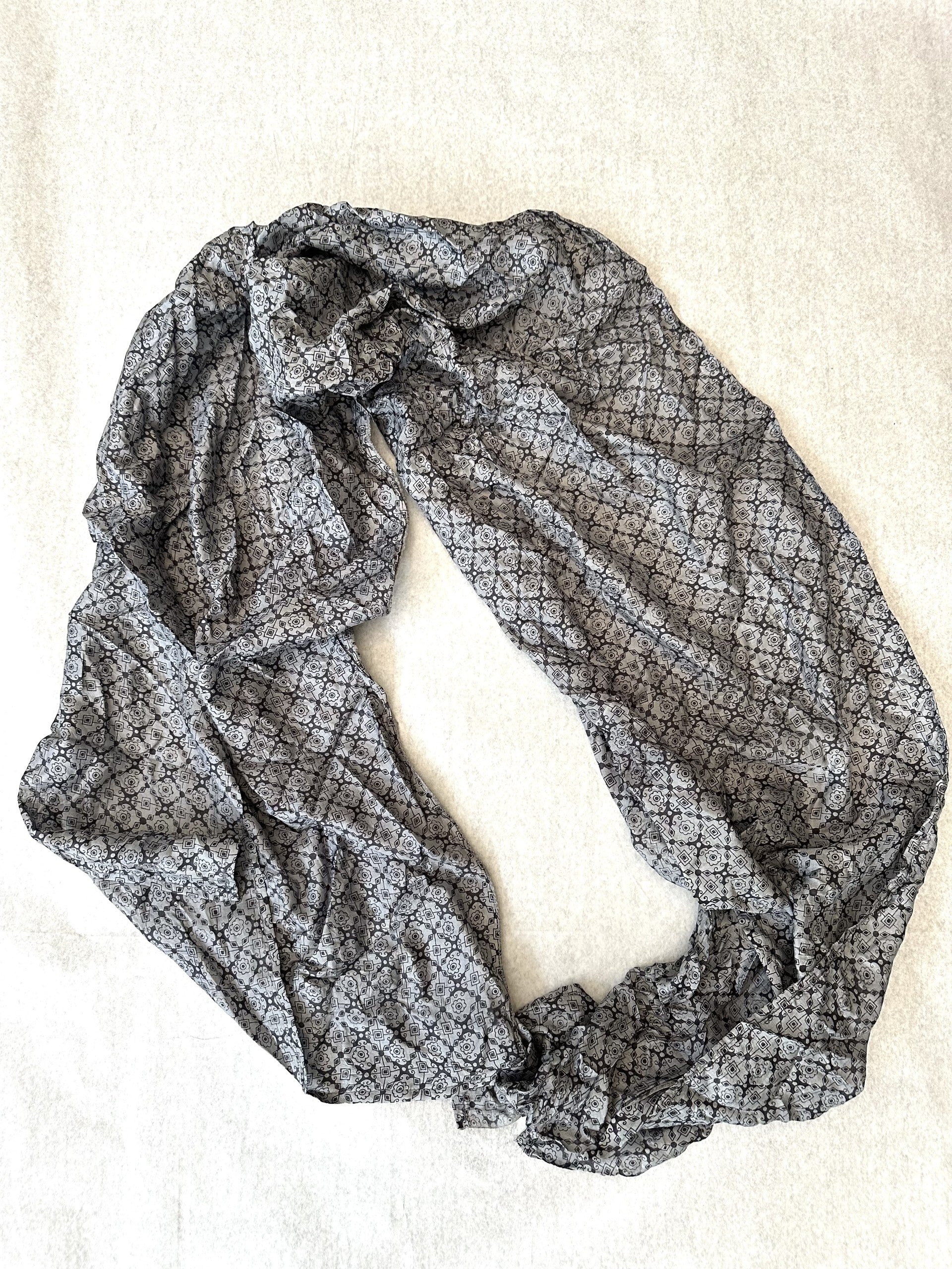 One-of-a-kind vintage sari silk scarves| unique handcrafted luxury
