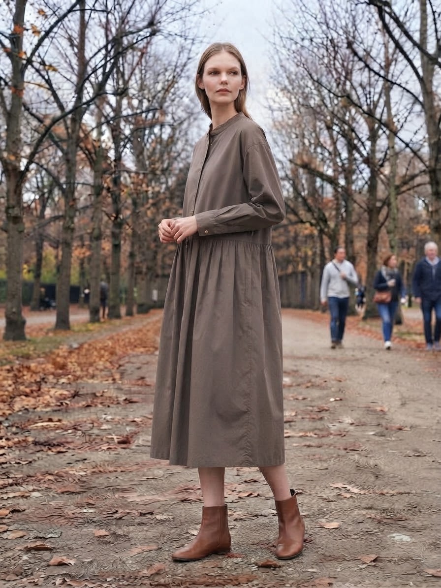 Folia dress| An original effortless midi dress crafted from 100%cotton