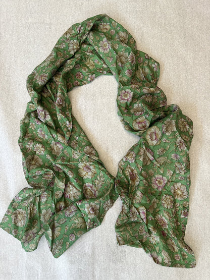 One-of-a-kind vintage sari silk scarves| unique handcrafted luxury
