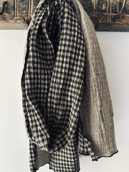  Mist reversible plaid scarf|Meet the ultimate accessory.