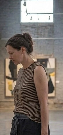  Helen sleeveless top| diagonal ribbed knit tank top with buttoned back