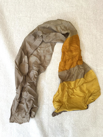 One-of-a-kind vintage sari silk scarves| unique handcrafted luxury