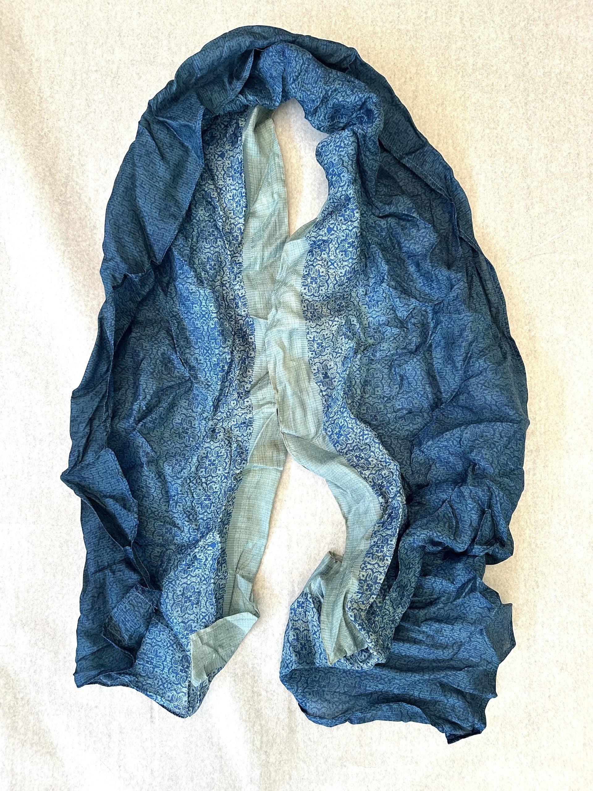 One-of-a-kind vintage sari silk scarves| unique handcrafted luxury