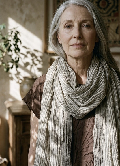 Collet shawl| Soft lightweight shawl made from natural 100% cotton gauze
