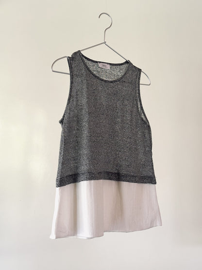 New! 202110 Claire Mixed  knit Tank top