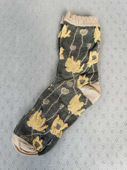 חדש! 268102 רוז, גרבי ז'אקרד פרחוניות