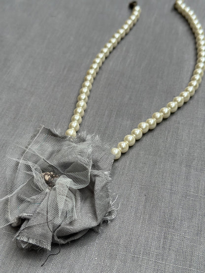 New! 238117 Cloth flower necklace