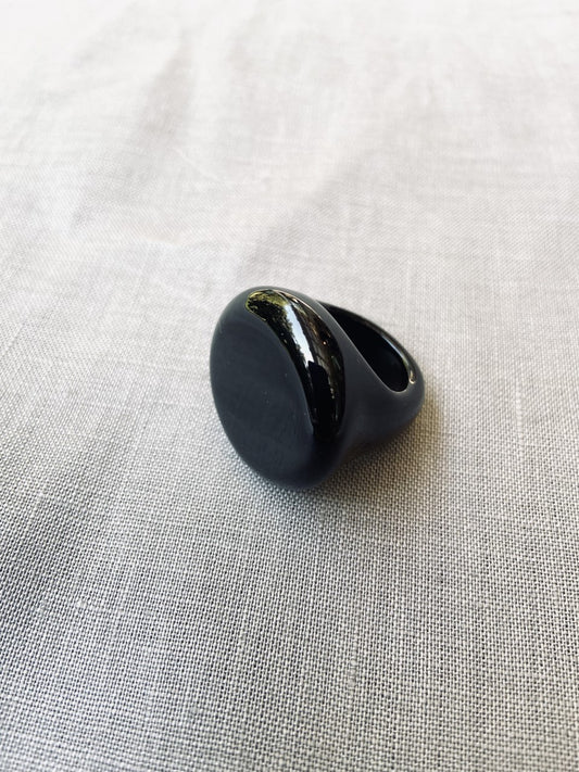 New!238112 Black Agate natural ring
